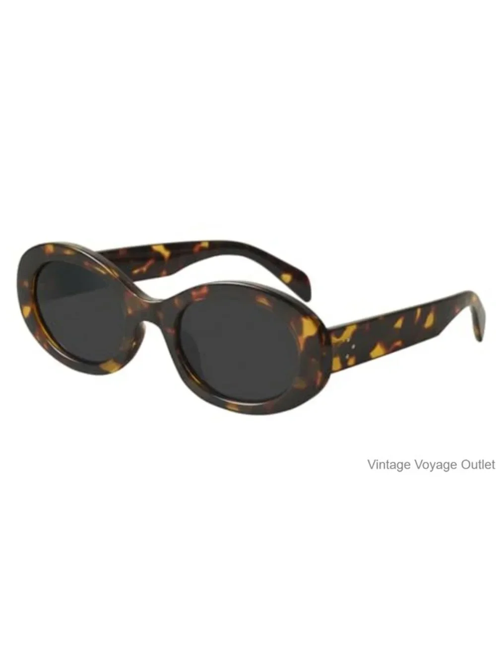 Oval Sunglasses for Women 90s Vintage Chunky Frame UV400